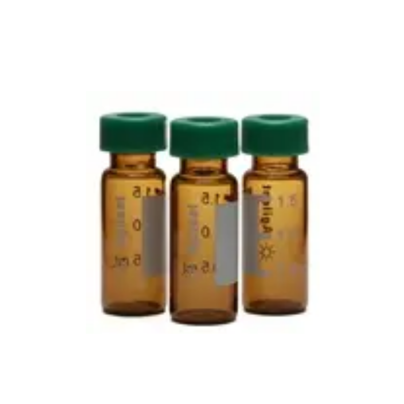 樣品瓶套件，螺口，預組裝，經(jīng)認證，棕色樣品瓶，綠色瓶蓋，PTFE/硅橡膠/PTFE隔墊，2mL
