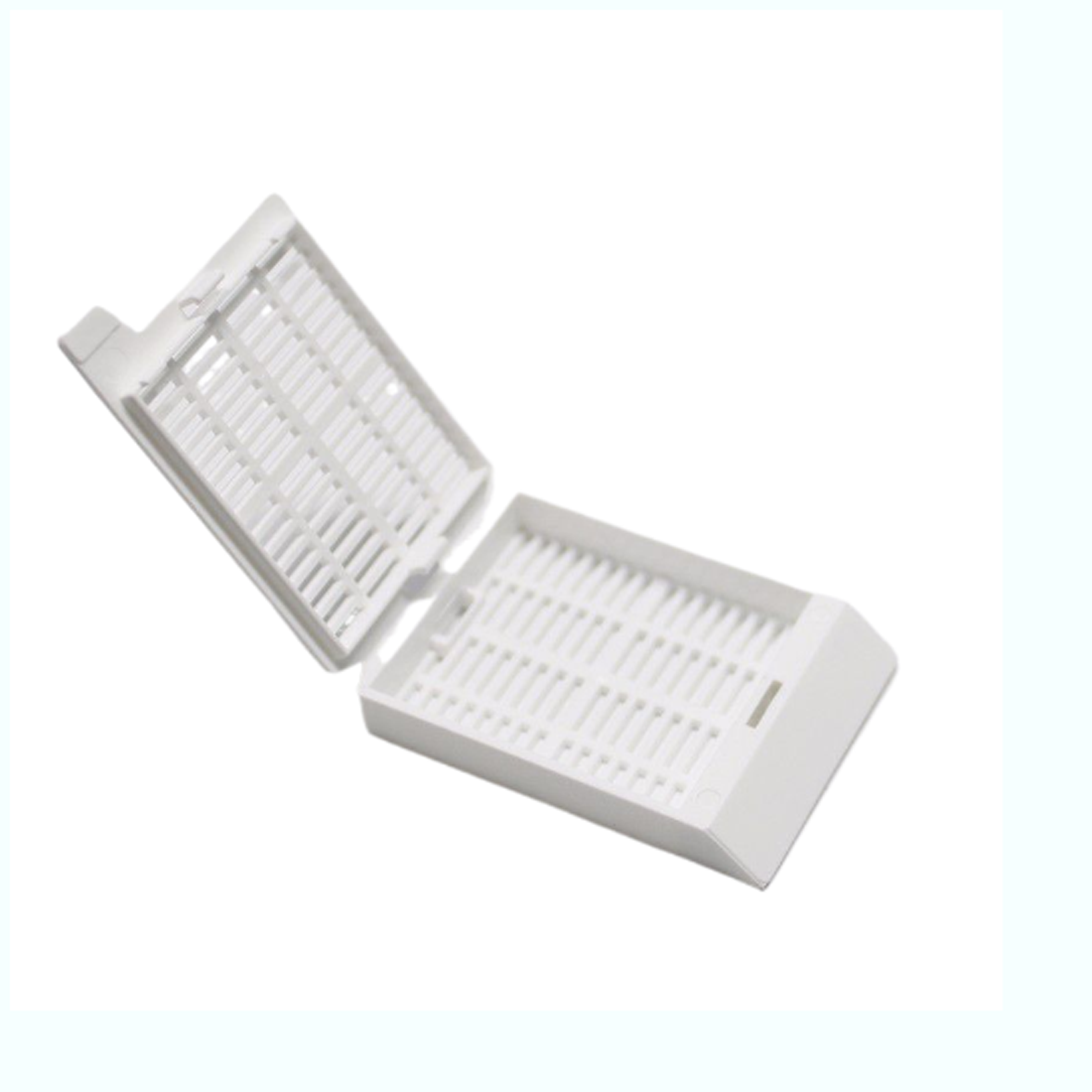 組織包埋盒，長(zhǎng)條形，有可折斷蓋子 Tissue embedding box, long strip, with a broken cover