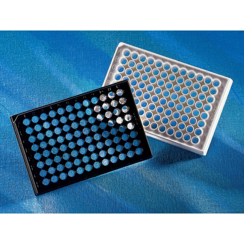 96孔板, 白色, 透明圓底, 帶蓋, 滅菌 Corning? 96-well Flat Clear Bottom White Polystyrene TC-treated Microplates, Individually Wrapped, with Lid, Sterile