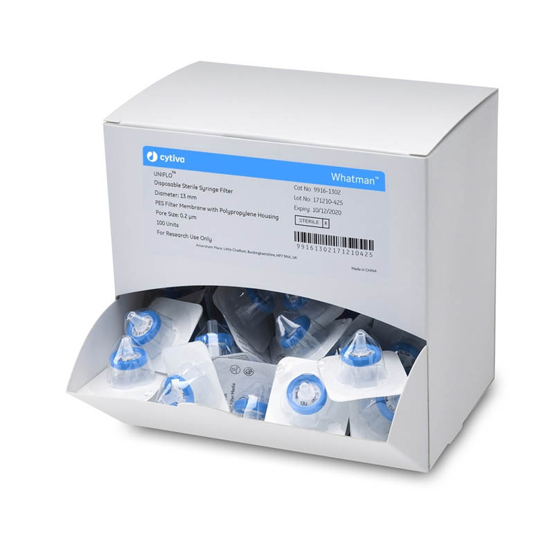 Uniflo PVDF 0.45um針頭濾器13 mm 0.22 μm 500/PK