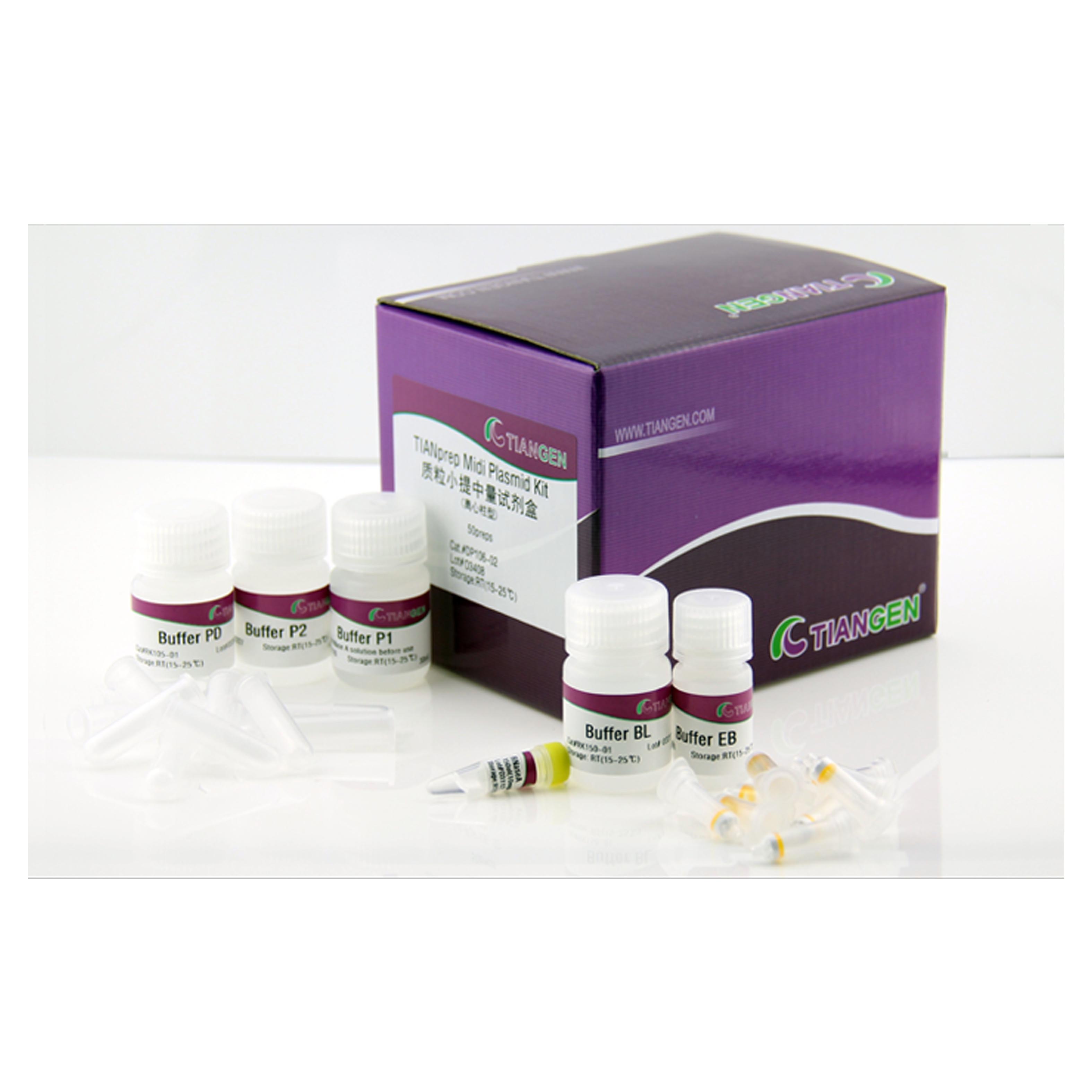 質(zhì)粒小提中量試劑盒(DP106) TIANprep Midi Plasmid Kit